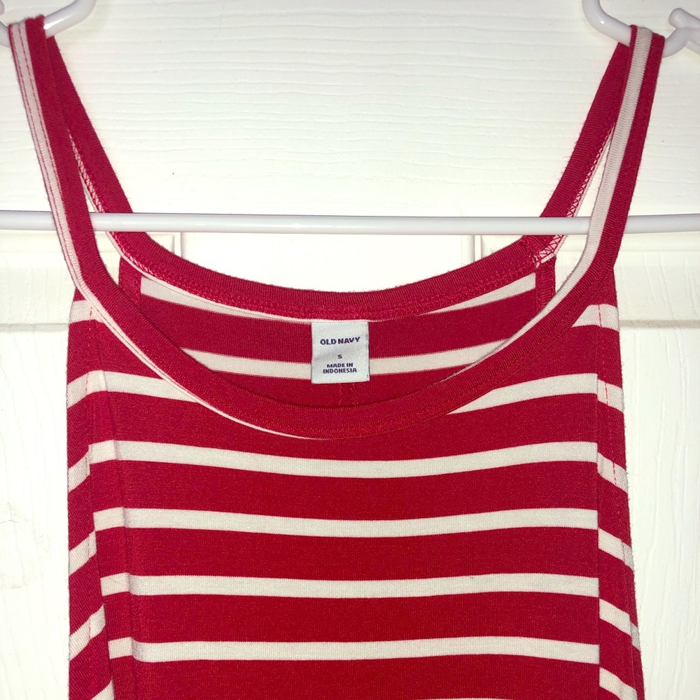 Red and white striped flowy old Navy tank dress!